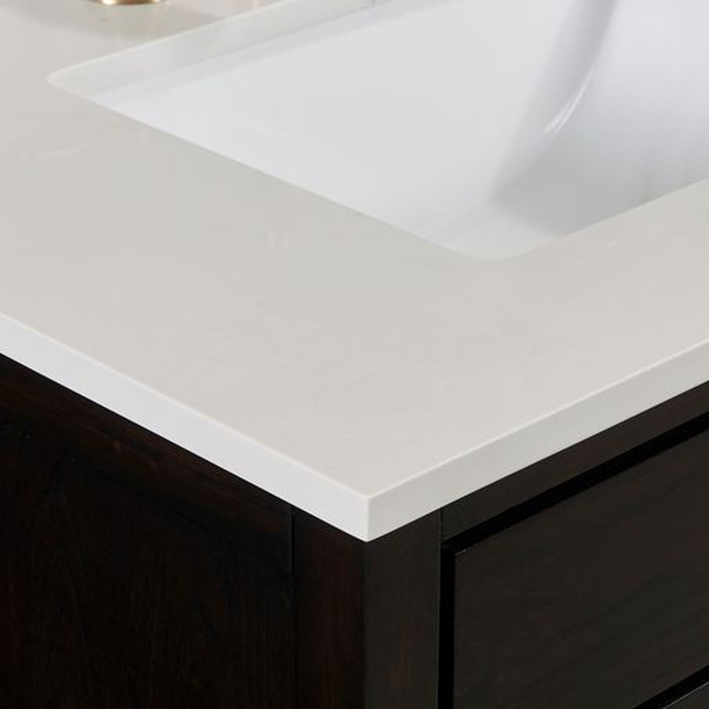 Altair Belluno 73" x 22" Milano white Composite Stone Bathroom Vanity Top-Single Hole With White SInk