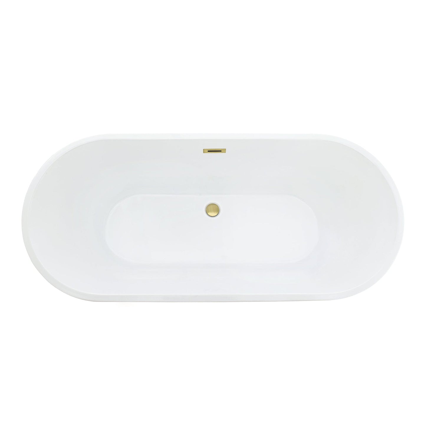 Altair Blarn 65" x 29" White Acrylic Freestanding Bathtub With Drain and Overflow