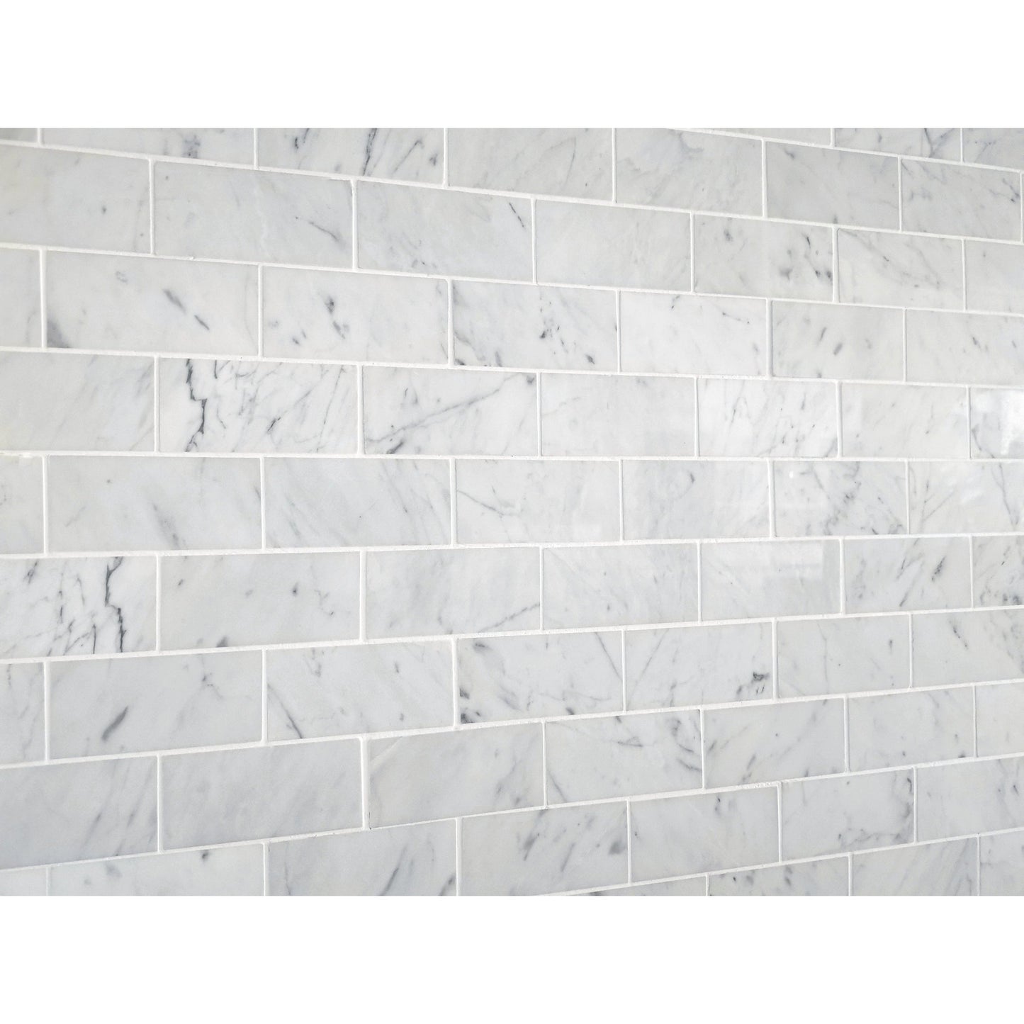 Altair Burgos 11 pcs. Rectangle Carrara White Marble Mosaic Floor and Wall Tile