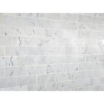 Altair Burgos 11 pcs. Rectangle Carrara White Marble Mosaic Floor and Wall Tile