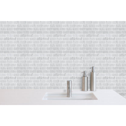 Altair Burgos 11 pcs. Rectangle Carrara White Marble Mosaic Floor and Wall Tile