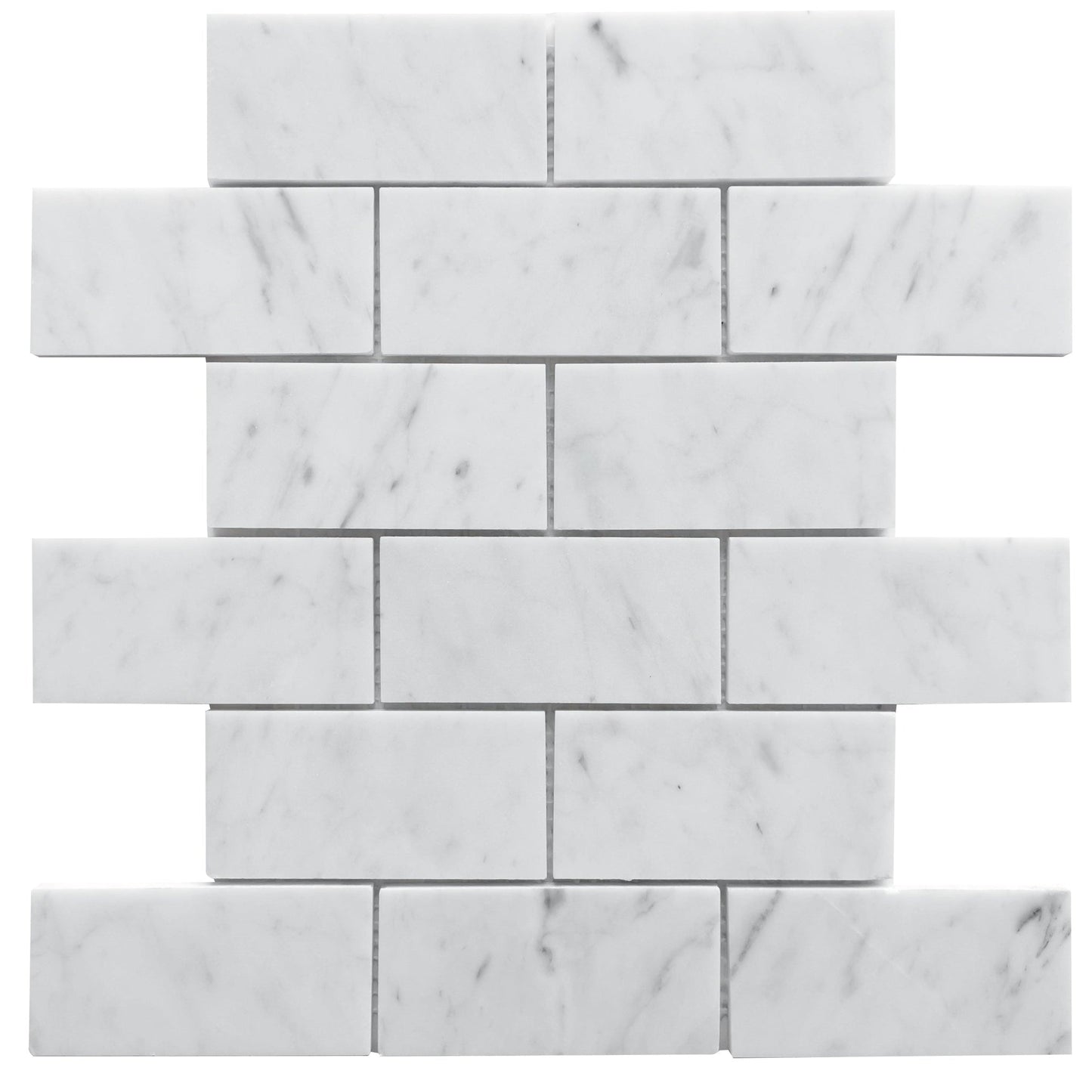 Altair Burgos 11 pcs. Rectangle Carrara White Marble Mosaic Floor and Wall Tile