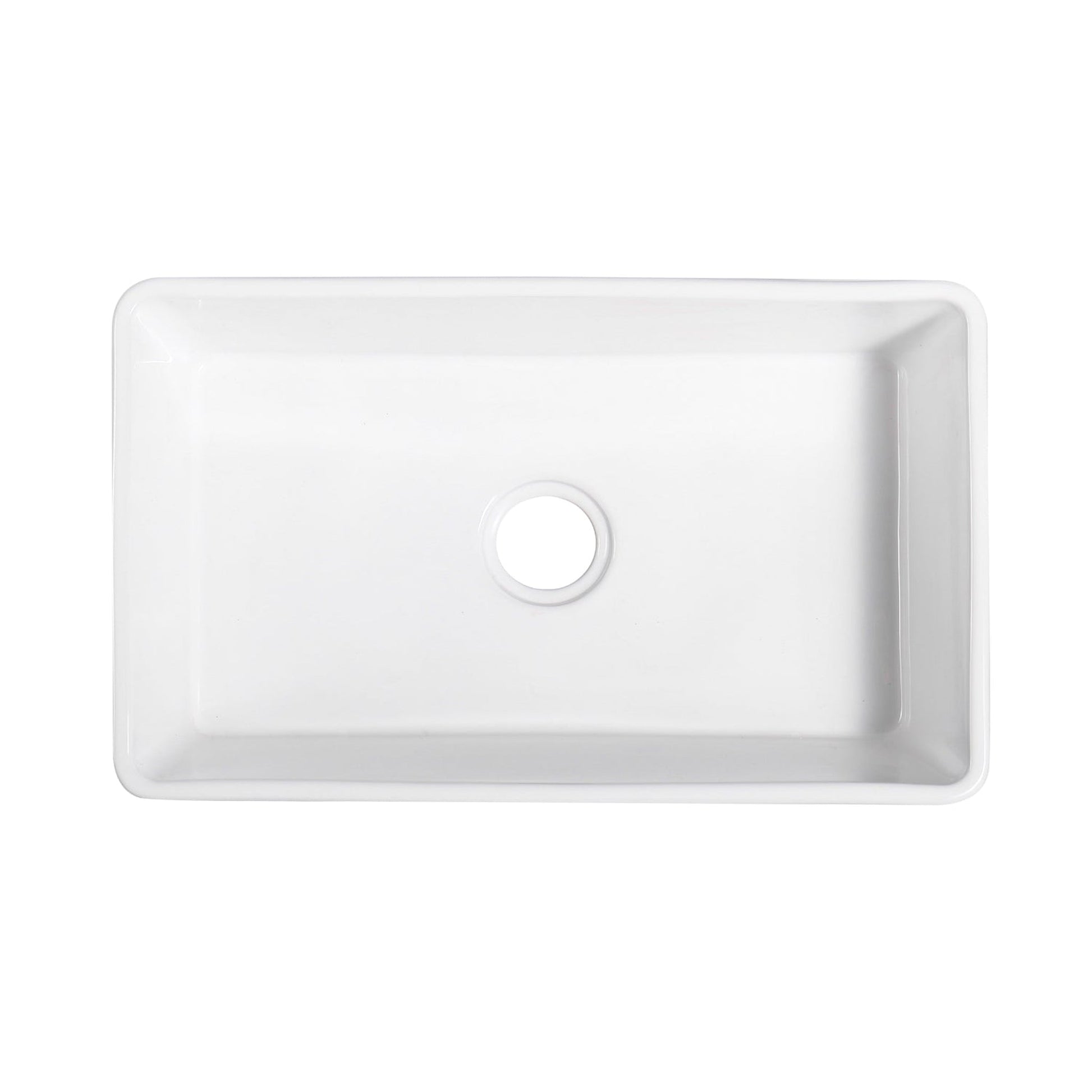 Altair Calabria 30" Rectangular White Ceramic Farmhouse Sink