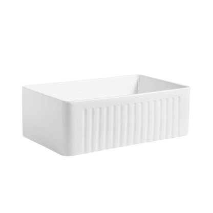 Altair Calabria 30" Rectangular White Ceramic Farmhouse Sink