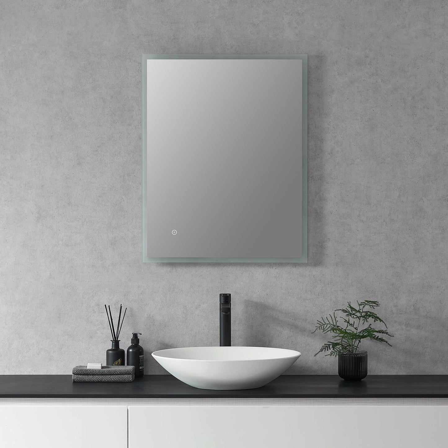 Altair Cassano 24" Rectangle Wall-Mounted LED Mirror