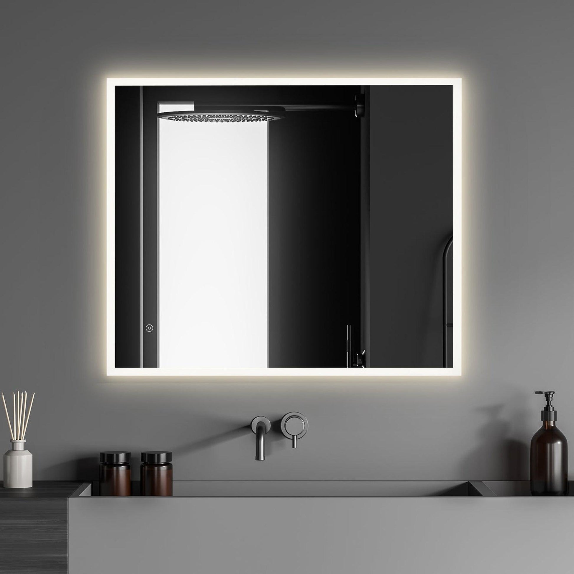 Altair Cassano 36" Rectangle Wall-Mounted LED Mirror