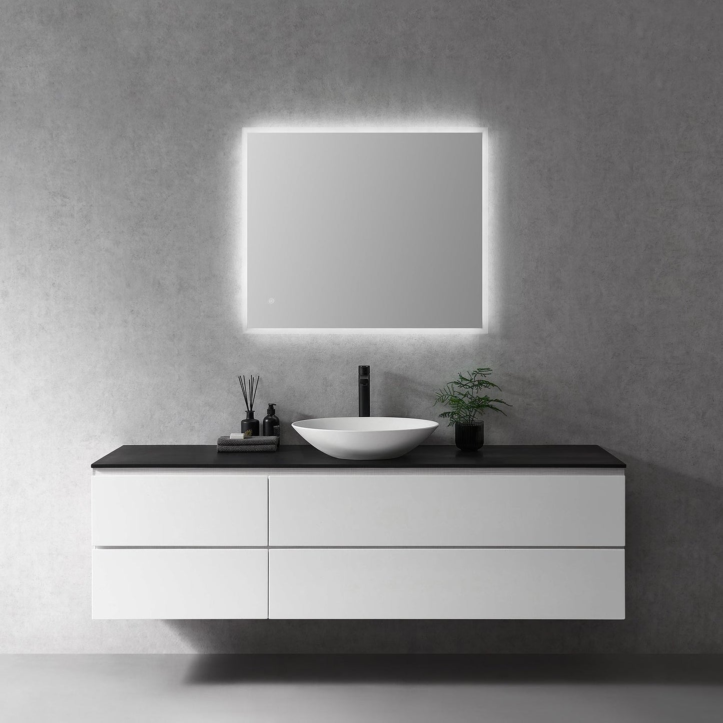 Altair Cassano 36" Rectangle Wall-Mounted LED Mirror