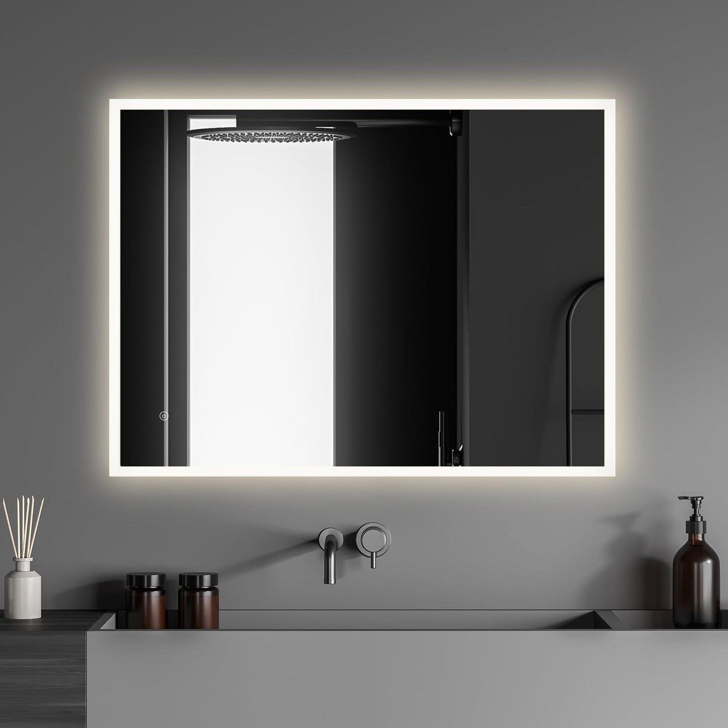 Altair Cassano 40" Rectangle Wall-Mounted LED Mirror