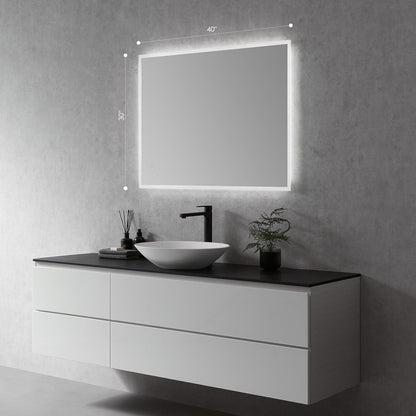 Altair Cassano 40" Rectangle Wall-Mounted LED Mirror