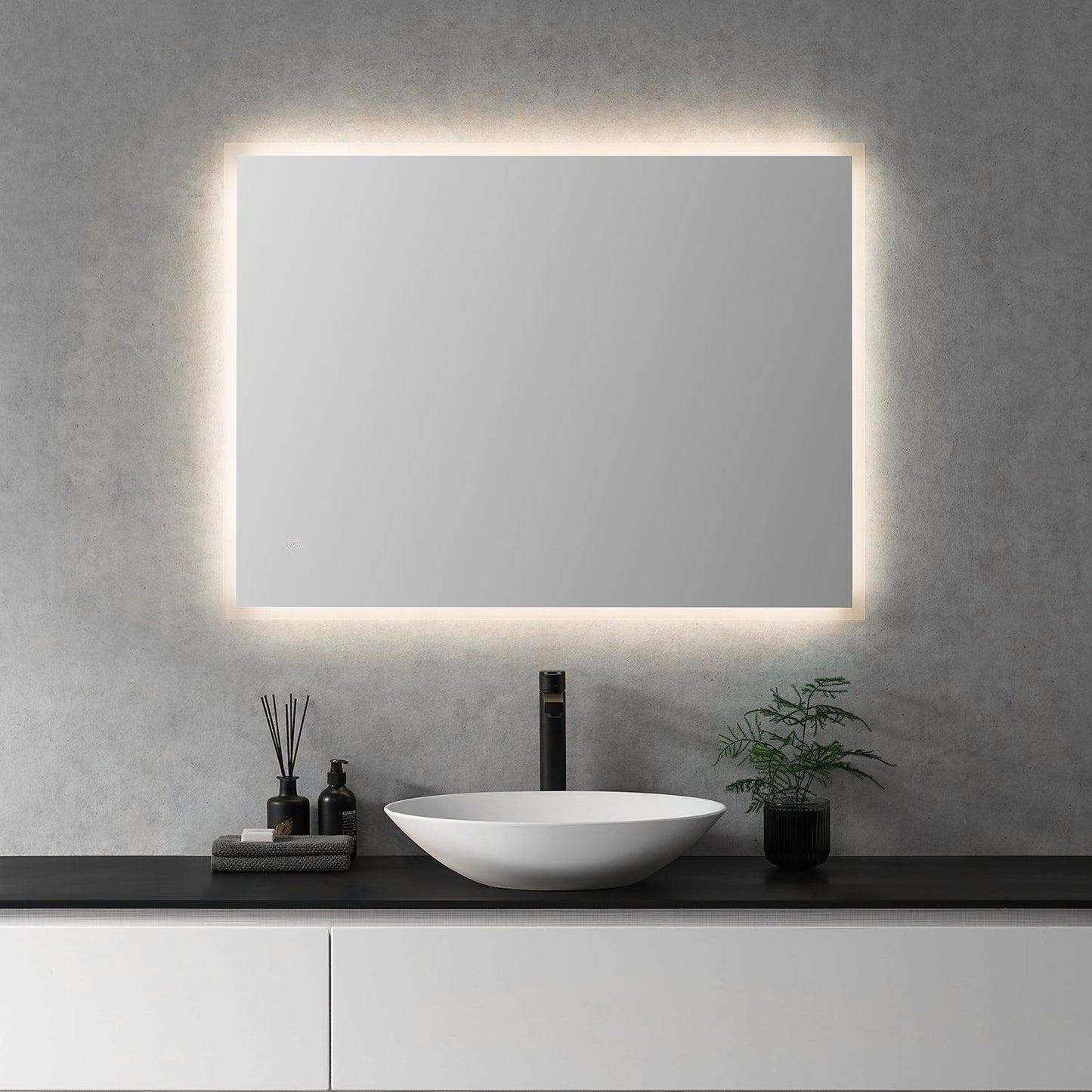 Altair Cassano 40" Rectangle Wall-Mounted LED Mirror