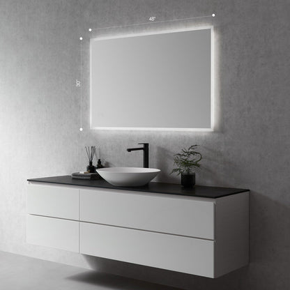 Altair Cassano 48" Rectangle Wall-Mounted LED Mirror