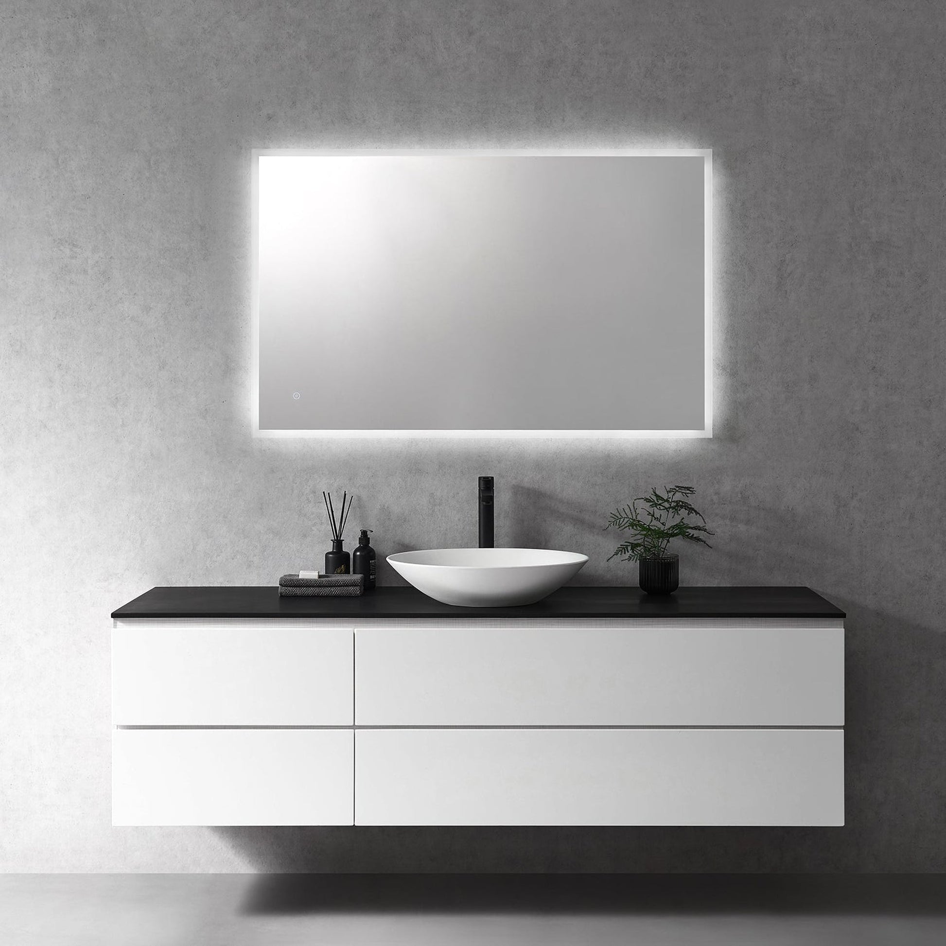 Altair Cassano 48" Rectangle Wall-Mounted LED Mirror