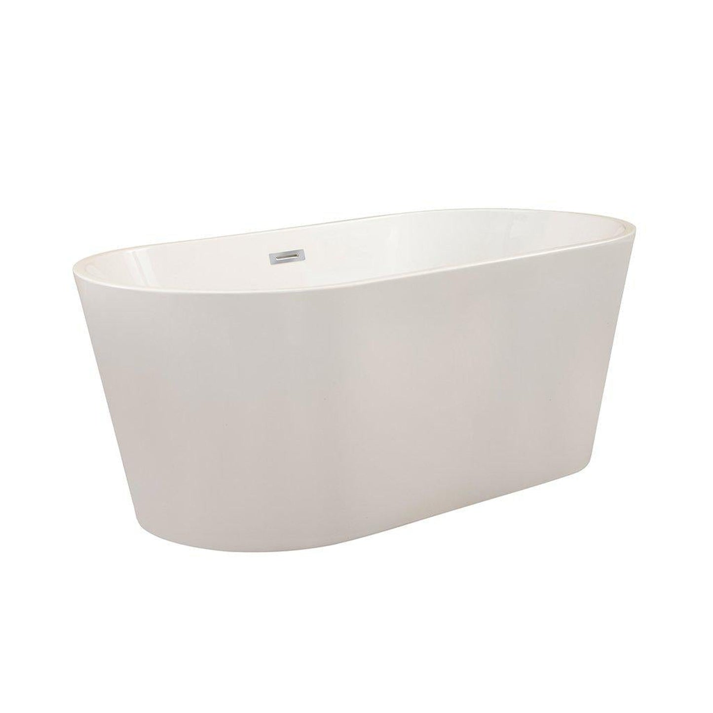 Altair Cielo 59" x 30" White Acrylic Freestanding Bathtub