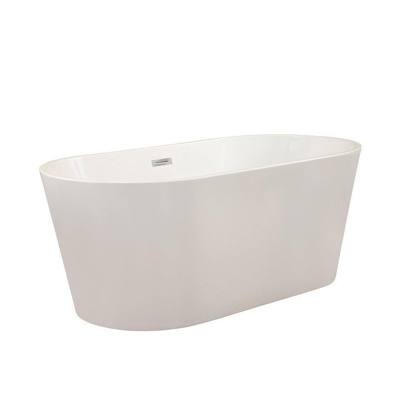 Altair Cielo 59" x 30" White Acrylic Freestanding Bathtub