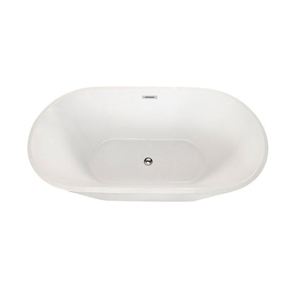 Altair Cielo 59" x 30" White Acrylic Freestanding Bathtub