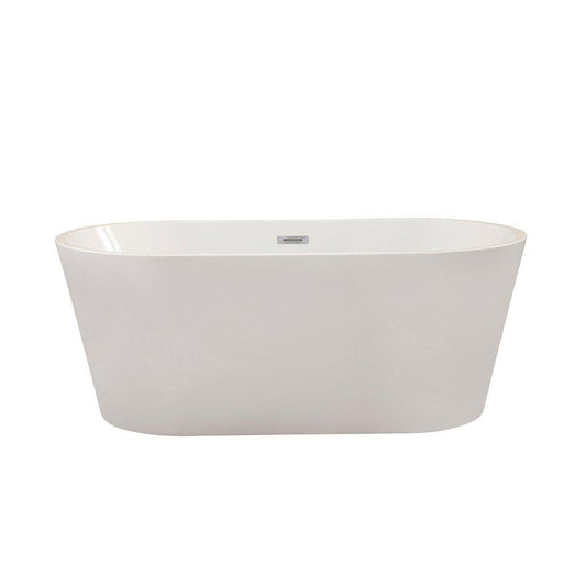 Altair Cielo 59" x 30" White Acrylic Freestanding Bathtub