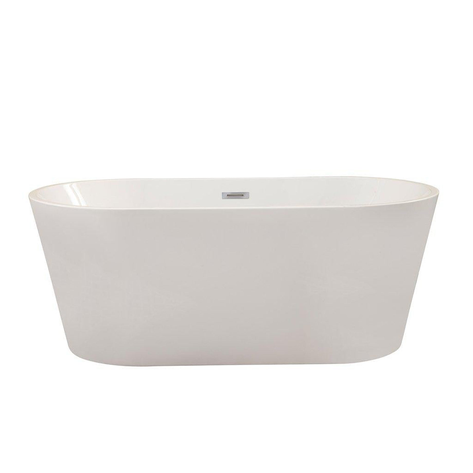 Altair Cielo 67" x 32" White Acrylic Freestanding Bathtub