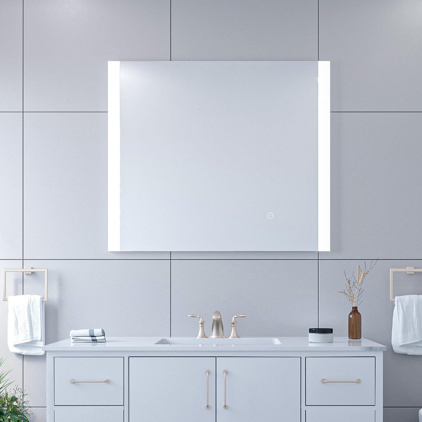 Altair Cosenza 36" Rectangle Acrylic Frame Wall-Mounted LED Mirror