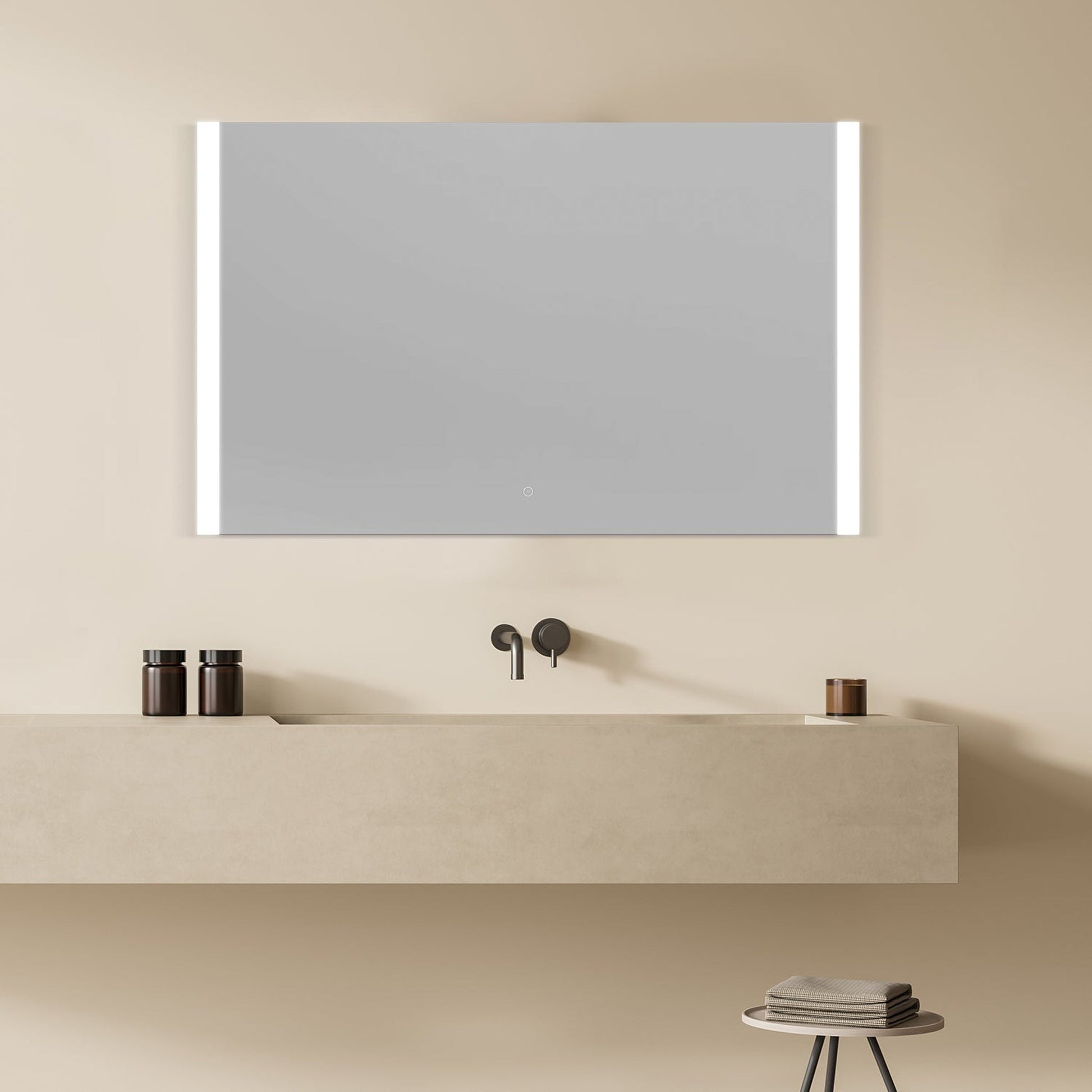 Altair Cosenza 48" Rectangle Acrylic Frame Wall-Mounted LED Mirror