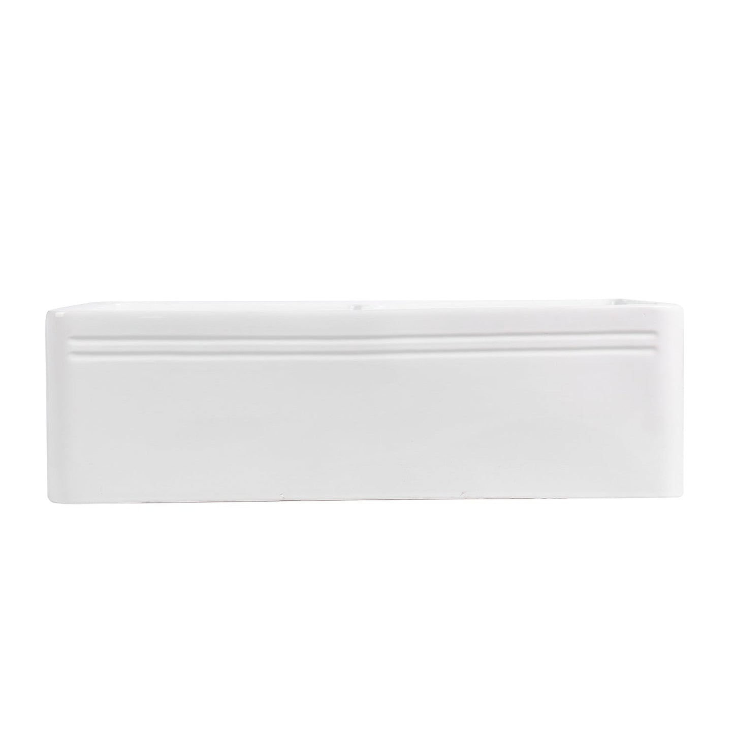 Altair Cremona 33" Rectangular White Ceramic Double Farmhouse Sink