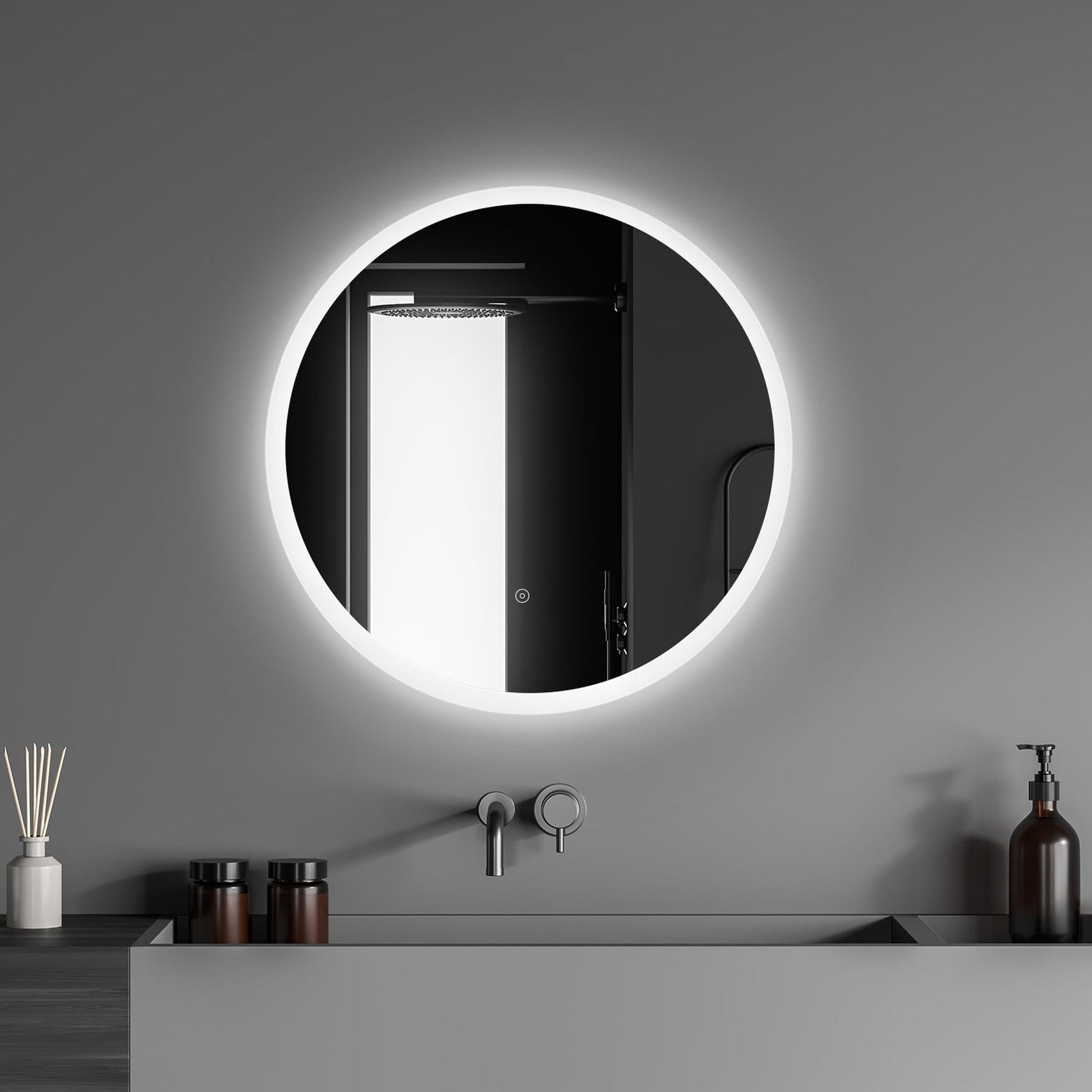 Altair Dimora 24" Round Wall-Mounted LED Mirror