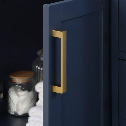 Altair Gavino 72" Royal Blue Freestanding Double Bathroom Vanity Set With Grain White Composite Stone Top, Single Rectangular Undermount Ceramic Sink, Overflow, Sidesplash, and Backsplash