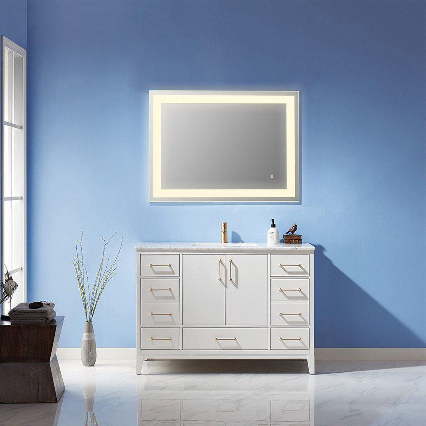 Altair Genova 40" Rectangle Wall-Mounted LED Mirror