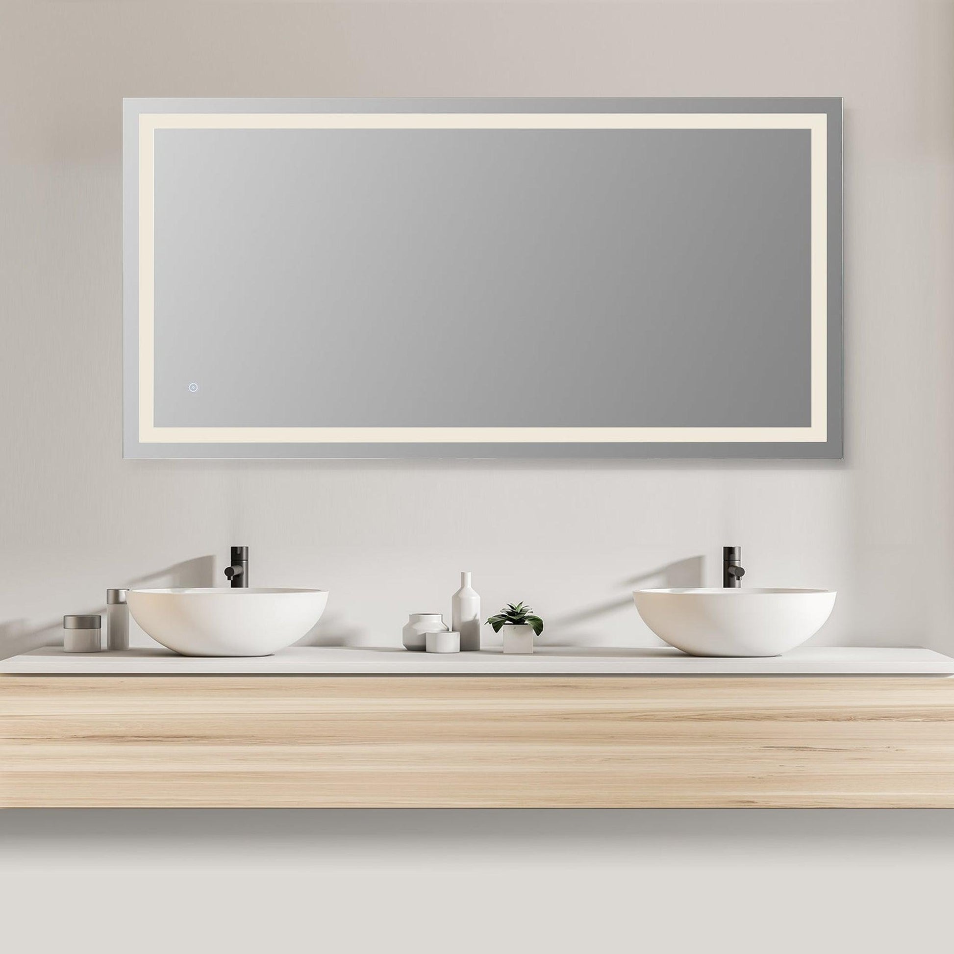 Altair Genova 60" Rectangle Wall-Mounted LED Mirror