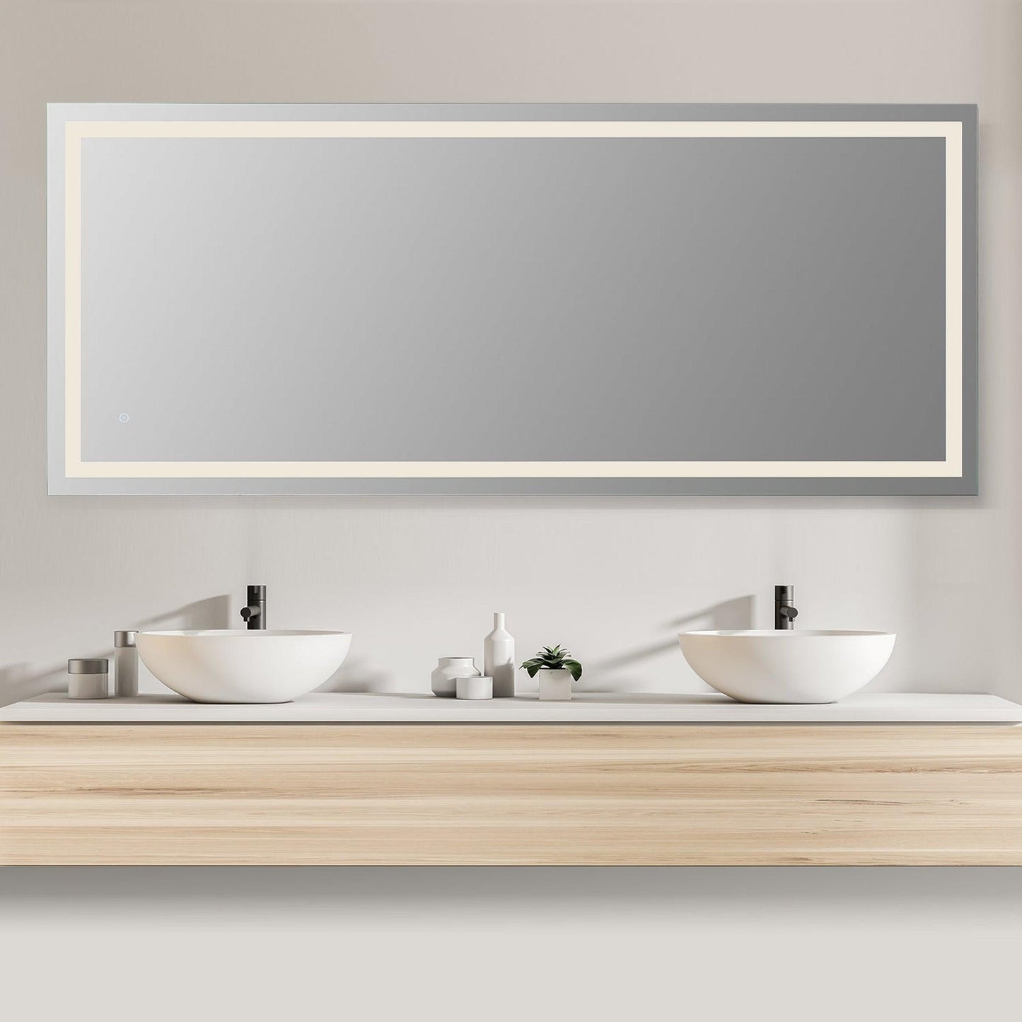 Altair Genova 72" Rectangle Wall-Mounted LED Mirror