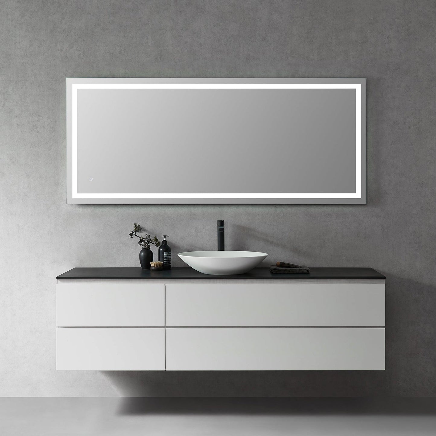 Altair Genova 72" Rectangle Wall-Mounted LED Mirror