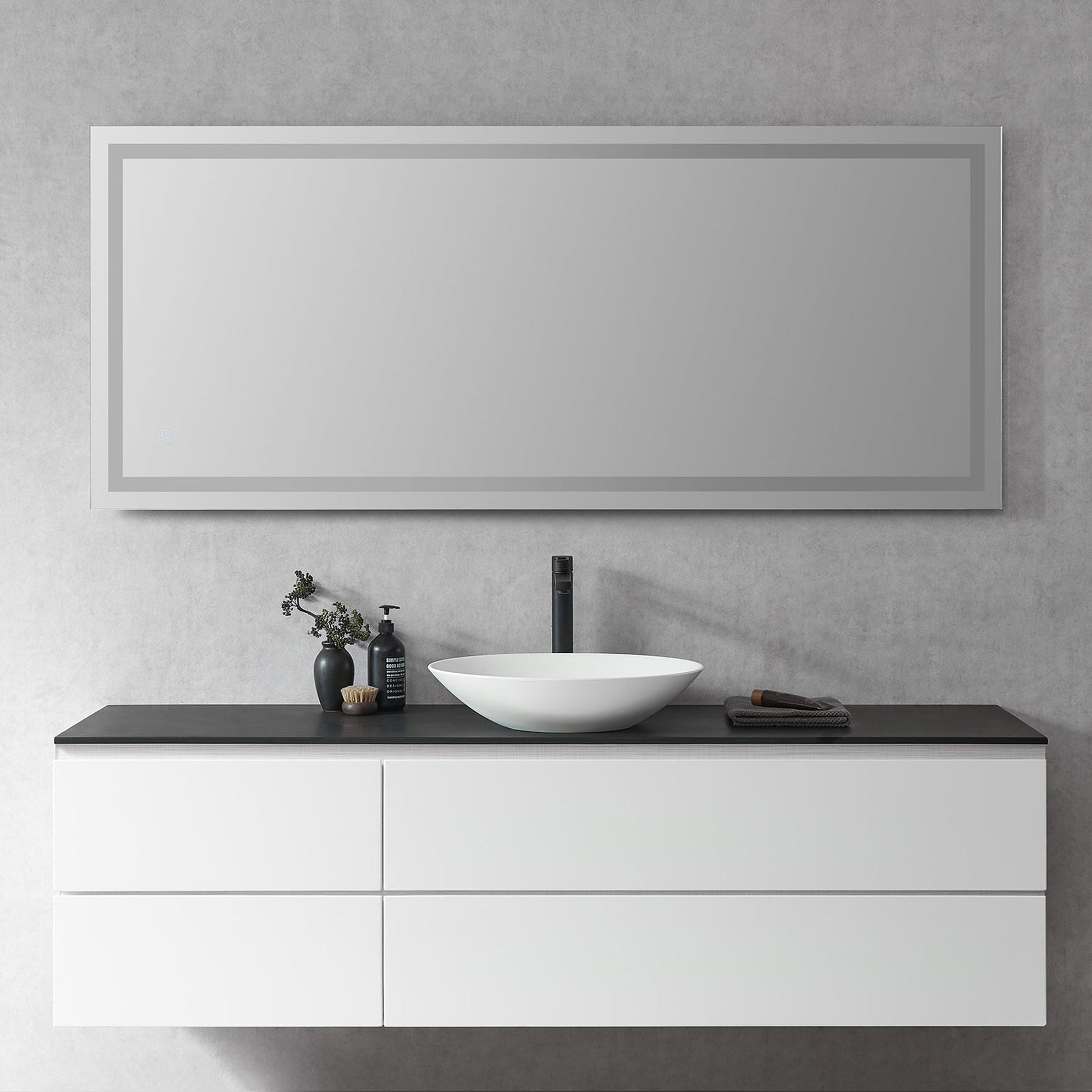 Altair Genova 72" Rectangle Wall-Mounted LED Mirror
