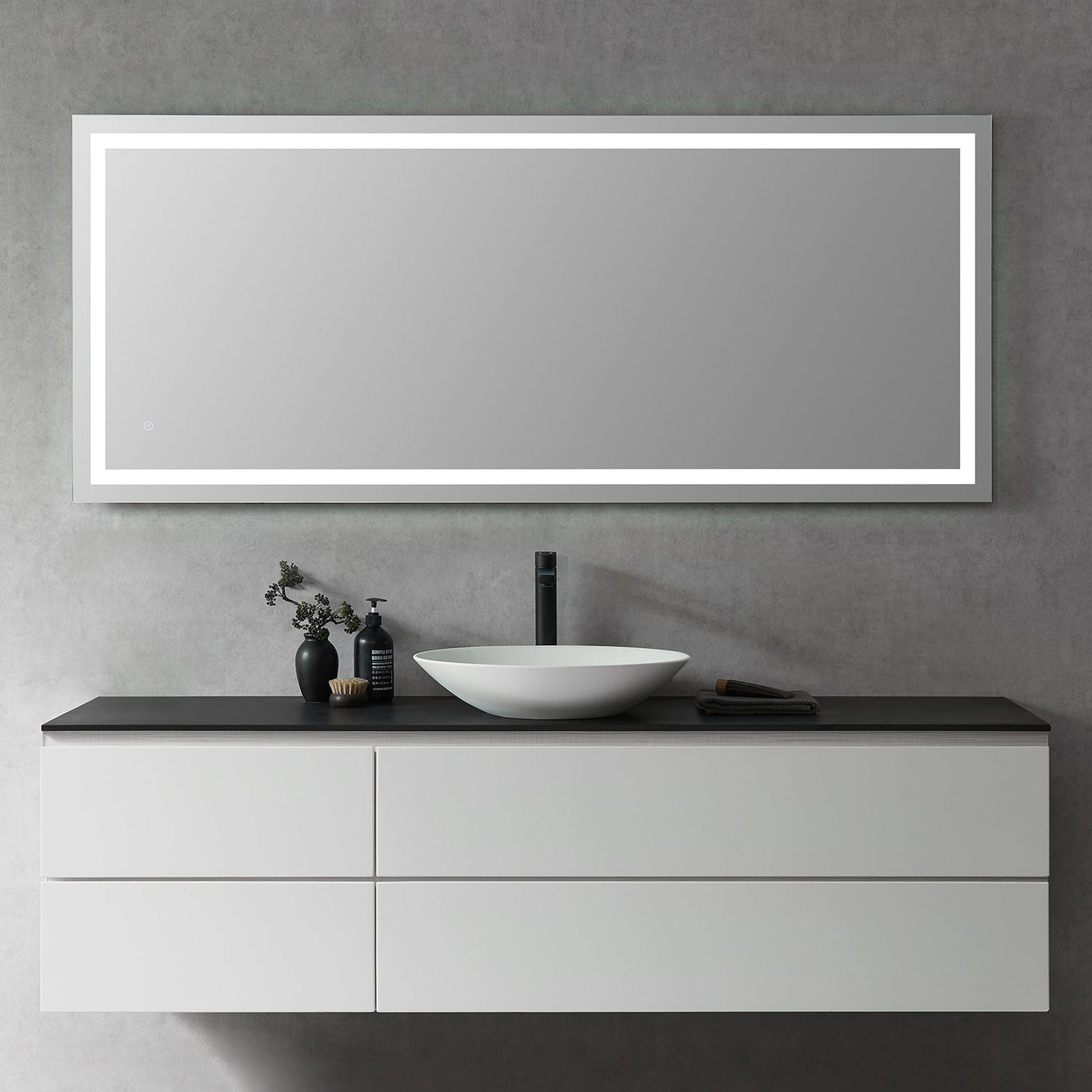 Altair Genova 72" Rectangle Wall-Mounted LED Mirror