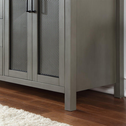 Altair Hadiya 72" Double Gray Pine Freestanding Bathroom Vanity Set With Mirror, Elegant Aosta White Composite Stone Top, Two Rectangular Undermount Ceramic Sinks, Overflow, and Backsplash