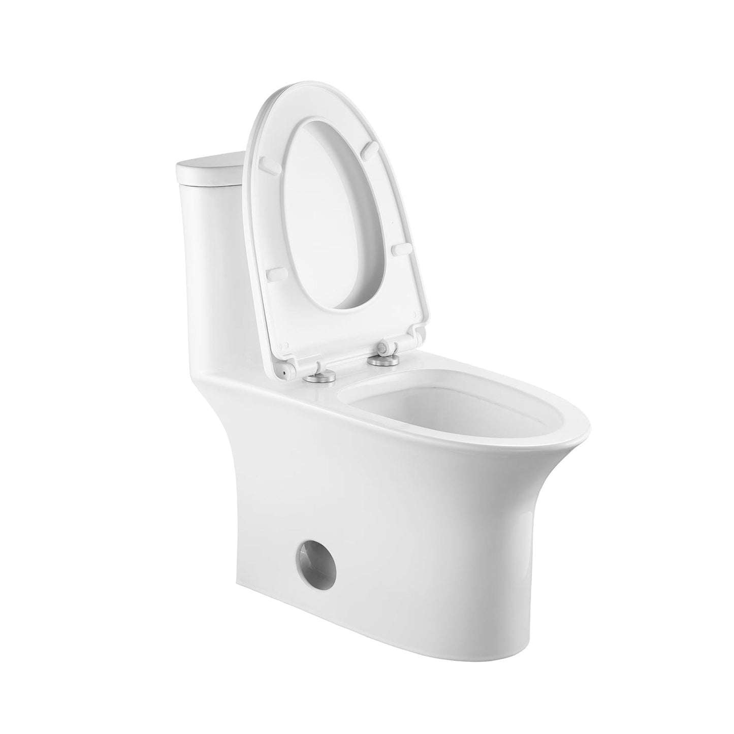 Altair Ibiza Elongated White Ceramic 1.6/1.1 GPF Dual Flush One-Piece Toilet