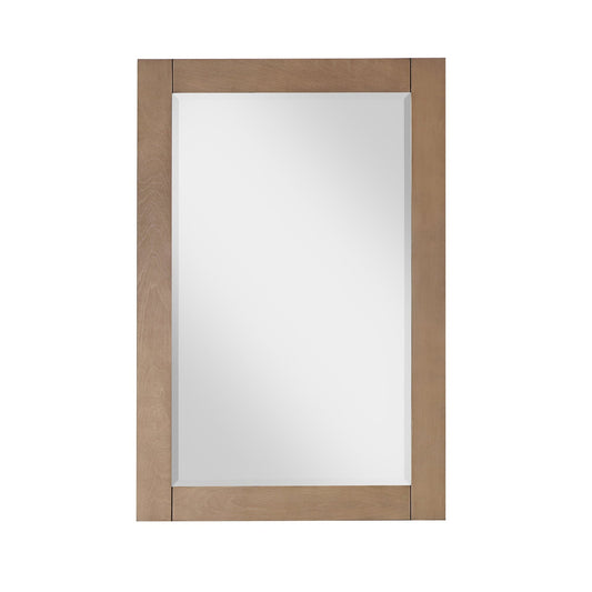 Altair Ivy 24" x 36" Rectangle Brown Pine Wood Framed Wall-Mounted Mirror