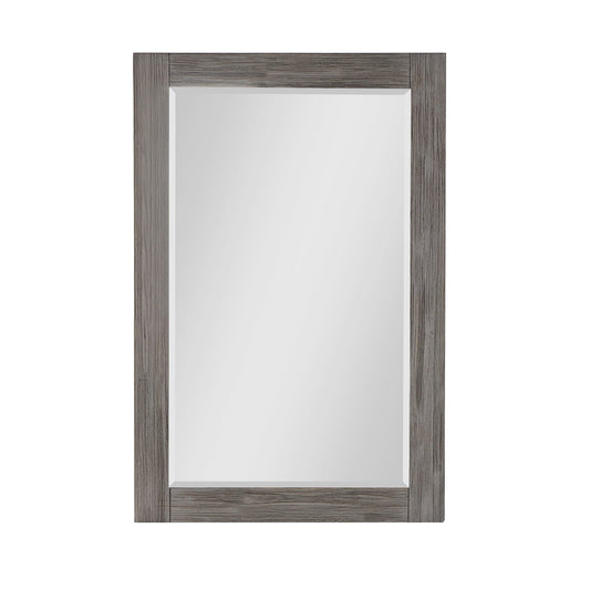 Altair Ivy 24" x 36" Rectangle Classical Gray Wood Framed Wall-Mounted Mirror