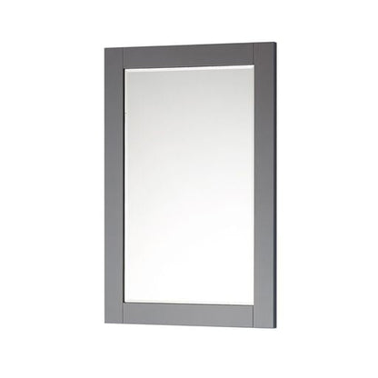 Altair Ivy 24" x 36" Rectangle Gray Wood Framed Wall-Mounted Mirror