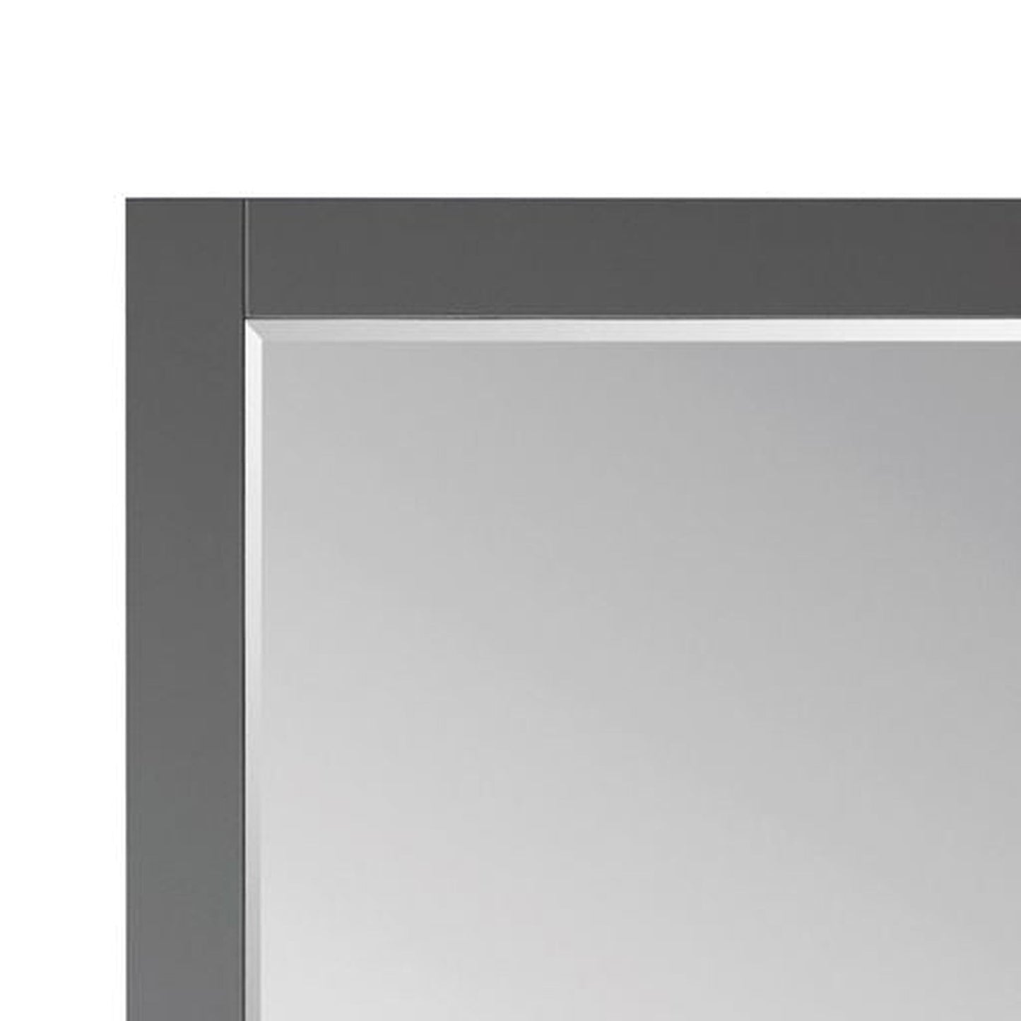Altair Ivy 24" x 36" Rectangle Gray Wood Framed Wall-Mounted Mirror