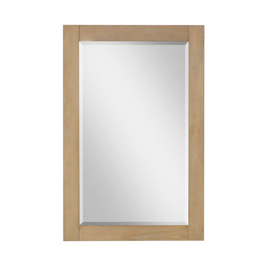 Altair Ivy 24" x 36" Rectangle Washed Oak Wood Framed Wall-Mounted Mirror