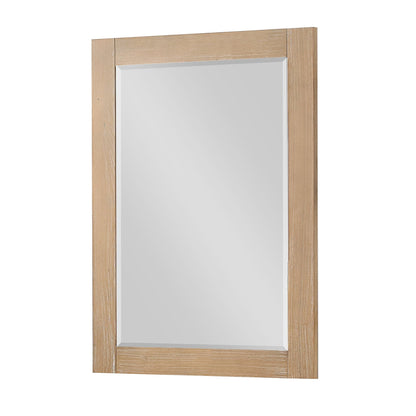 Altair Ivy 24" x 36" Rectangle Weathered Pine Wood Framed Wall-Mounted Mirror