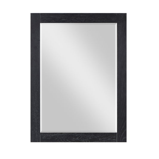 Altair Ivy 27" x 36" Rectangle Black Oak Wood Framed Wall-Mounted Mirror