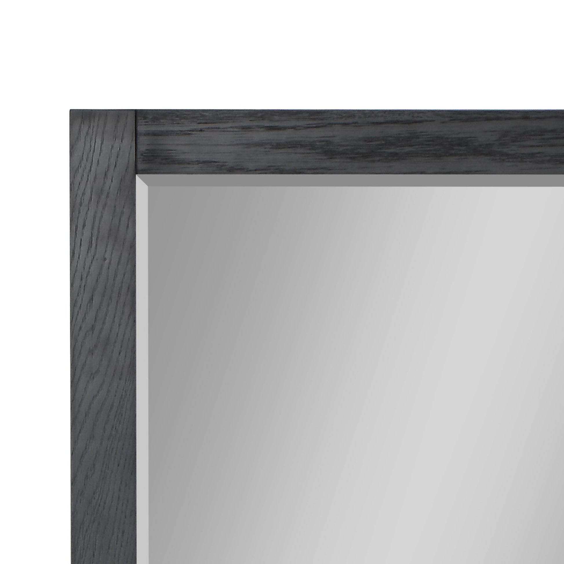 Altair Ivy 27" x 36" Rectangle Brown Oak Wood Framed Wall-Mounted Mirror