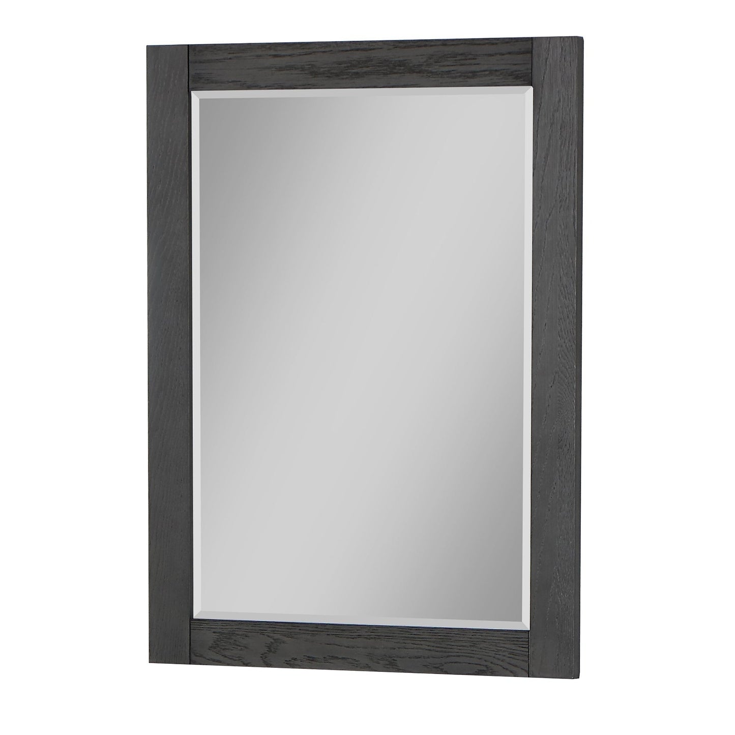 Altair Ivy 27" x 36" Rectangle Brown Oak Wood Framed Wall-Mounted Mirror