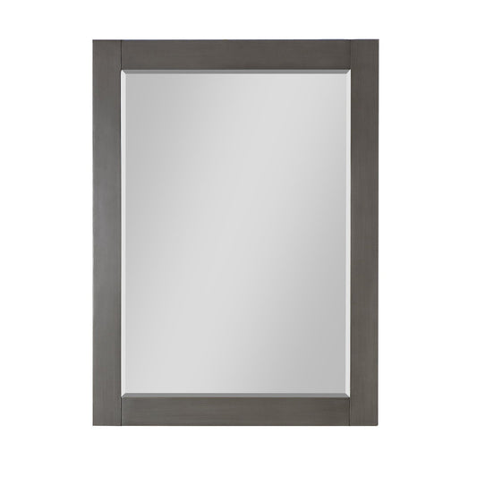 Altair Ivy 27" x 36" Rectangle Gray Pine Wood Framed Wall-Mounted Mirror