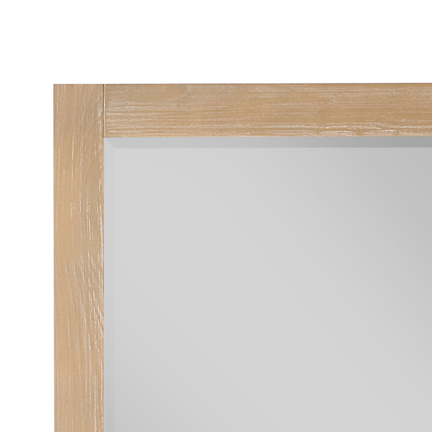 Altair Ivy 27" x 36" Rectangle Weathered Pine Wood Framed Wall-Mounted Mirror