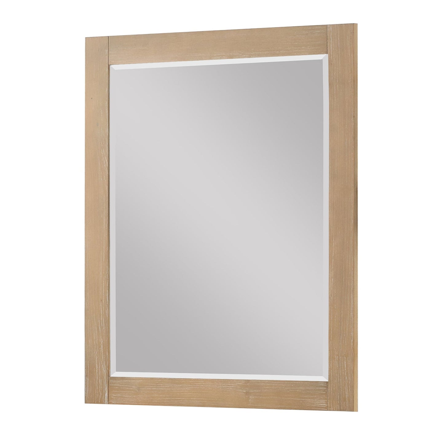Altair Ivy 27" x 36" Rectangle Weathered Pine Wood Framed Wall-Mounted Mirror