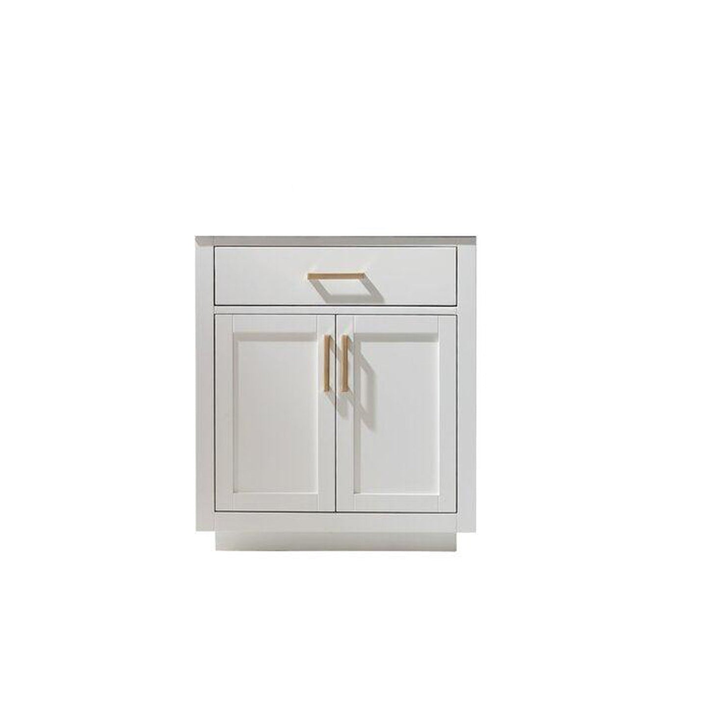 Altair Ivy 30" White Freestanding Single Bathroom Vanity Base With Mirror