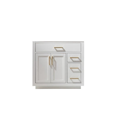 Altair Ivy 36" White Freestanding Single Bathroom Vanity Base