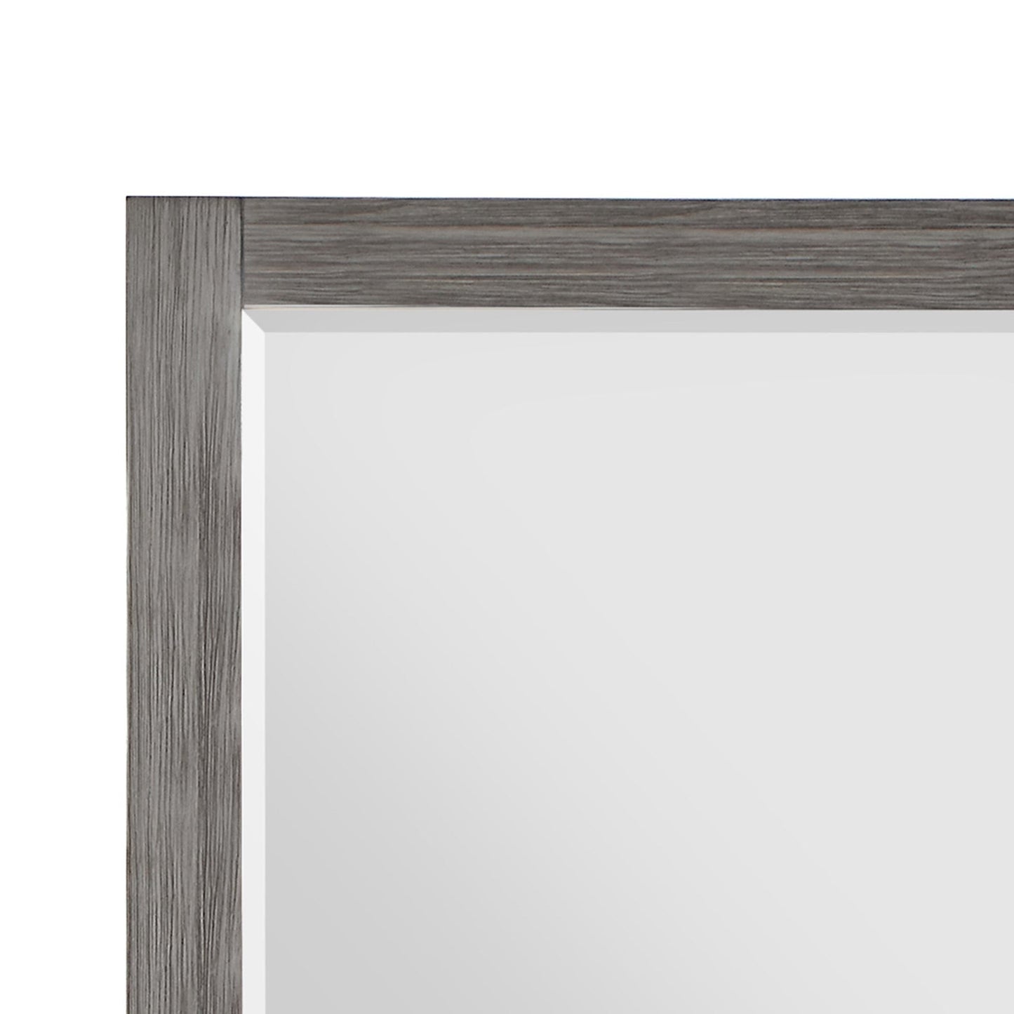 Altair Ivy 48" x 36" Rectangle Classical Gray Wood Framed Wall-Mounted Mirror