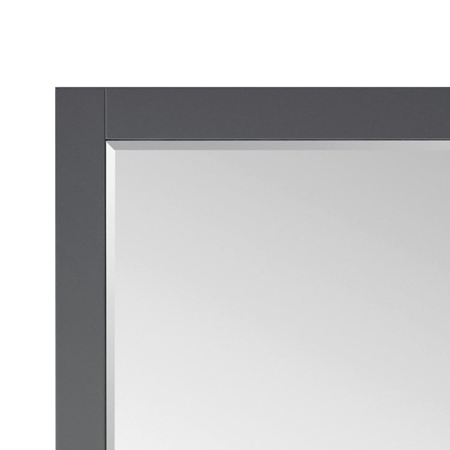 Altair Ivy 48" x 36" Rectangle Gray Wood Framed Wall-Mounted Mirror